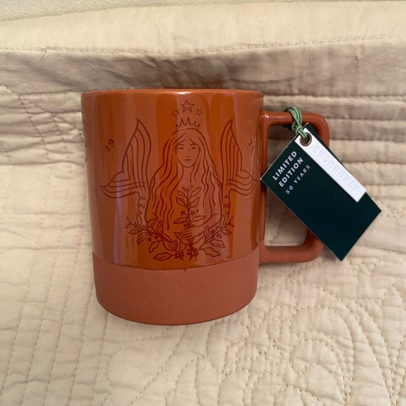 Mermaid Spring 2021 Starbucks 50th Anniversary Mug Terra Cotta Ceramic 12 Oz Mug - Picture 2 of 15